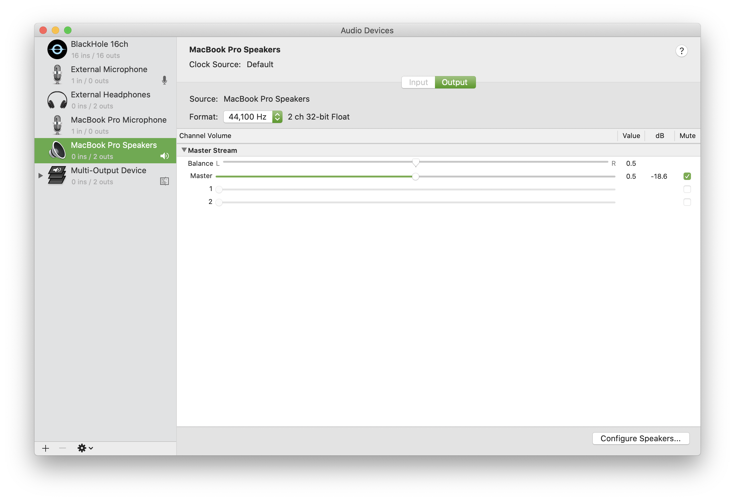 configure blackhole audio